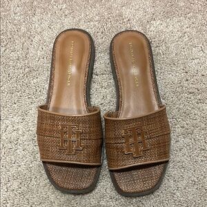 Tommy Hilfiger Brown Slide Sandals for Women
